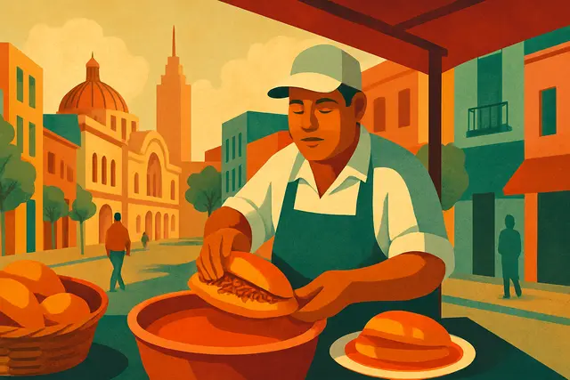 Torta Ahogada in Mexico City