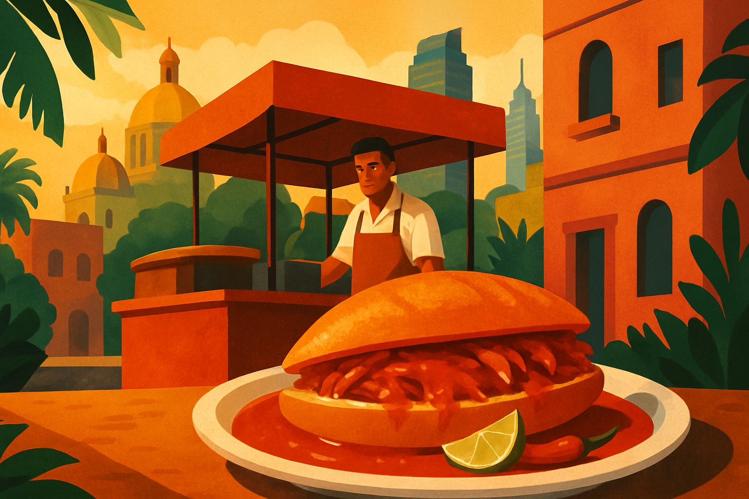 Torta Ahogada in Mexico City